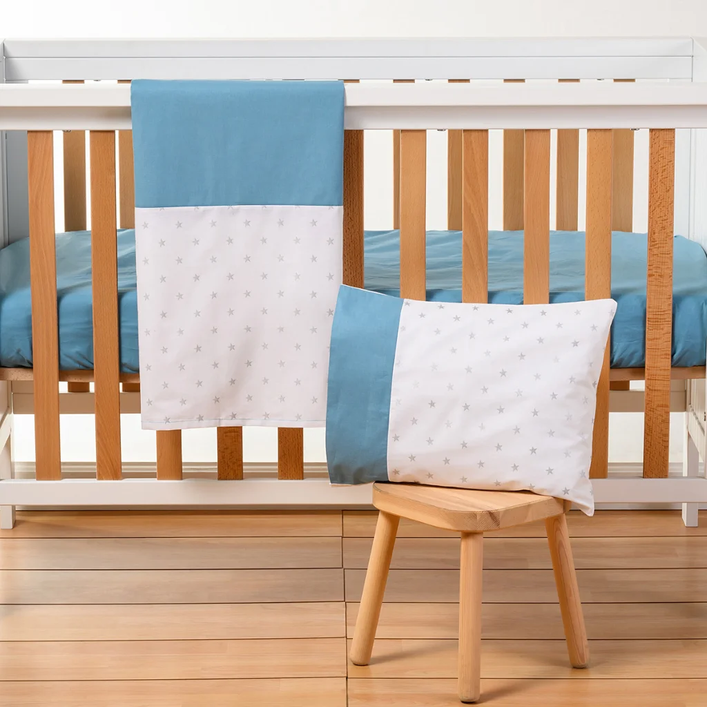 abo Σετ Βρεφικά Σεντόνια Κούνιας Βαμβακερά sky blue 70x140εκ. 3τμχ abo Σετ Βρεφικά Σεντόνια Κούνιας Βαμβακερά sky blue 70x140εκ. 3τμχ