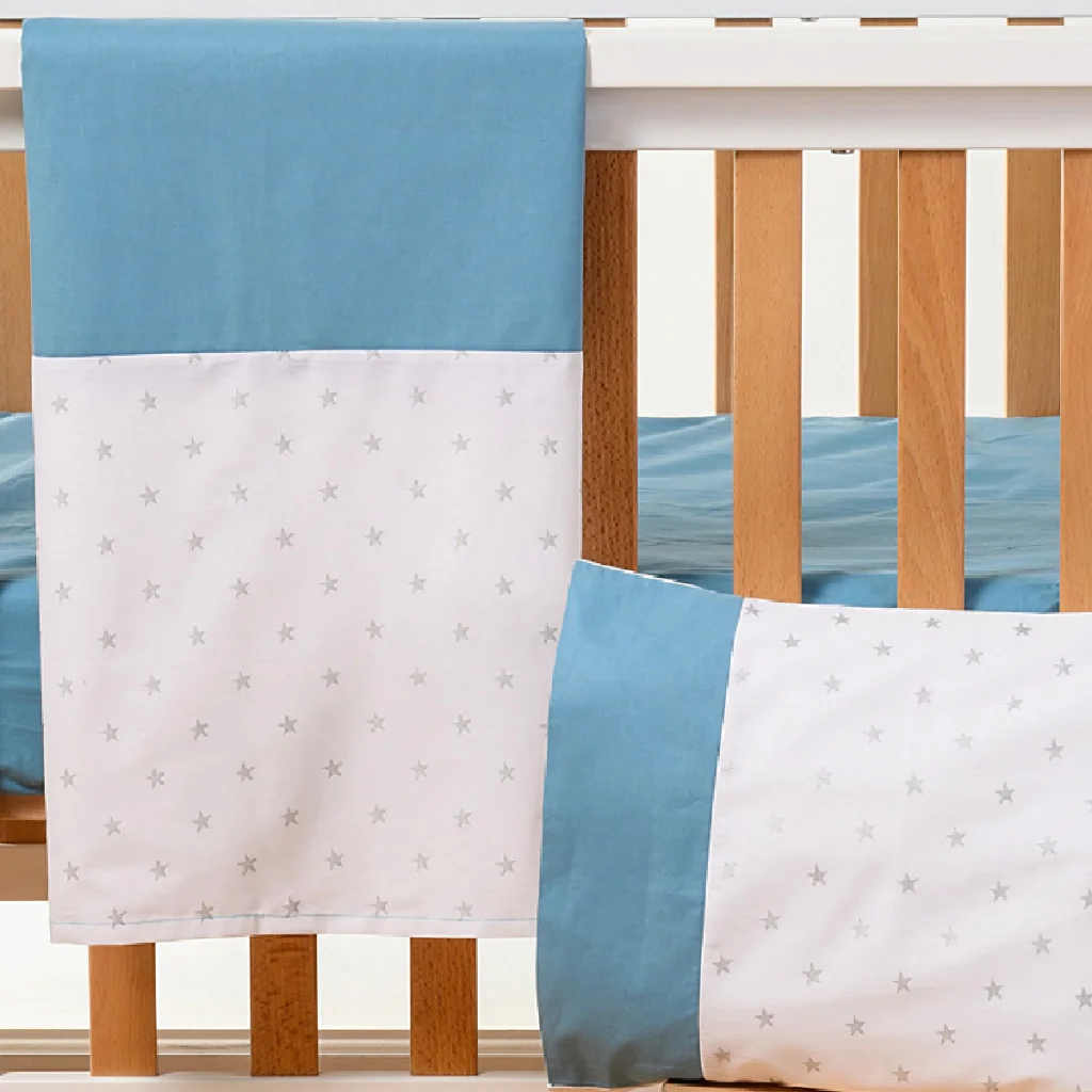 abo Σετ Βρεφικά Σεντόνια Κούνιας Βαμβακερά sky blue 70x140εκ. 3τμχ abo Σετ Βρεφικά Σεντόνια Κούνιας Βαμβακερά sky blue 70x140εκ. 3τμχ