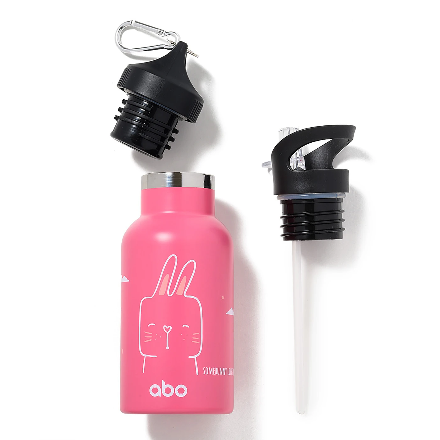 Abo Παγούρι θερμός 350 ml με έξτρα πώμα abottle SOMEBUNNY LOVES YOU 3