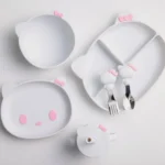 Baby Cloud Σετ Φαγητού Σιλικόνης White Kitty 6 Τμχ 2