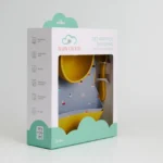 Baby Cloud Σετ Φαγητού Σιλικόνης Μουσταρδί, Γκρι Με Καραβάκια 4 Τμχ 4