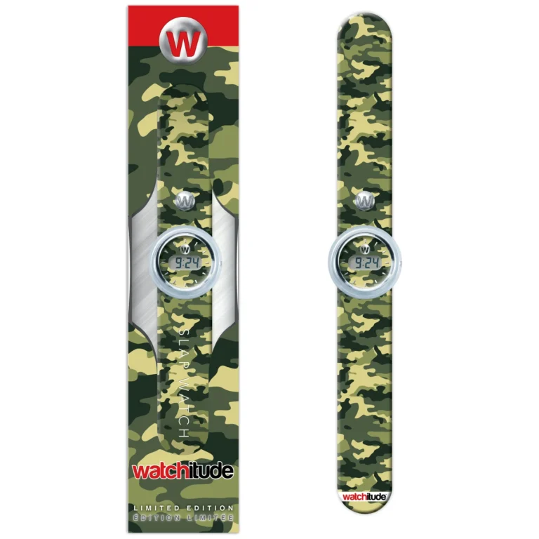 watchitude slap Παιδικό Ψηφιακό Ρολόι army camo