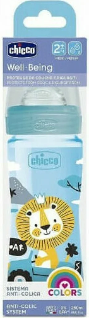 chicco Πλαστικό Μπιμπερό well being Κατά των Κολικών με Θηλή Σιλικόνης 250ml για 2+ μηνών pink lion chicco Πλαστικό Μπιμπερό well being Κατά των Κολικών με Θηλή Σιλικόνης 250ml για 2+ μηνών pink lion