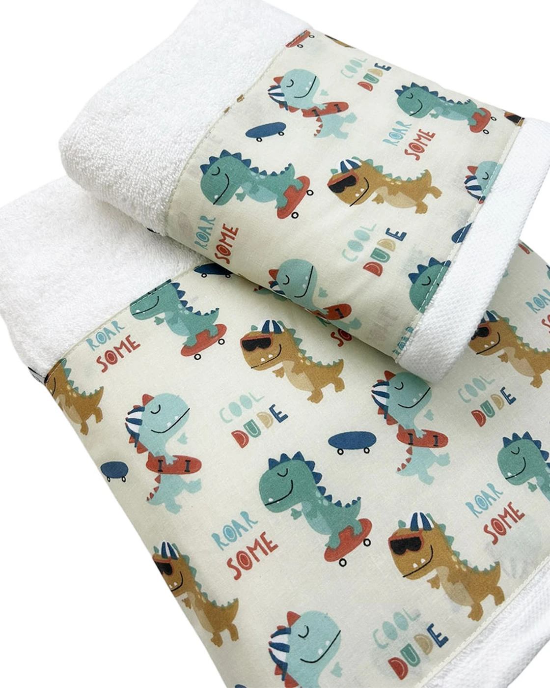 bunny bebe Πετσέτες Σετ (50×90, 70×140) 500gsm dino Εκρού