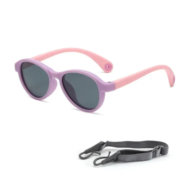 baby cloud Βρεφικά Γυαλιά Ηλίου multicolor pink/lilac uv400 με Λουράκι 12 μηνών – 3 ετών (11.0 x 11.5 εκ.)