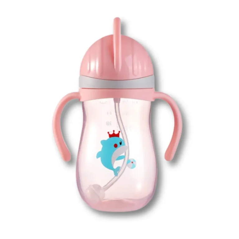 Εκπαιδευτικό Ποτηράκι με Καλαμάκι και Βαρίδι – Ελεφαντάκι Γαλαζιοπράσινο