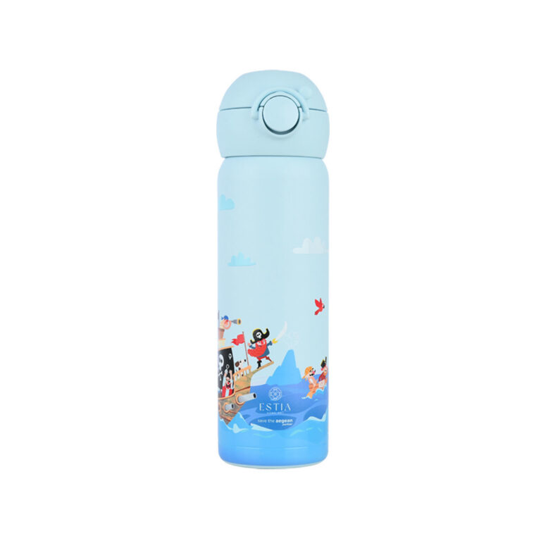 estia wonder bottle save the aegean Παιδικό Παγούρι Θερμός Ανοξείδωτο με Καλαμάκι non spill treasure quest 500ml