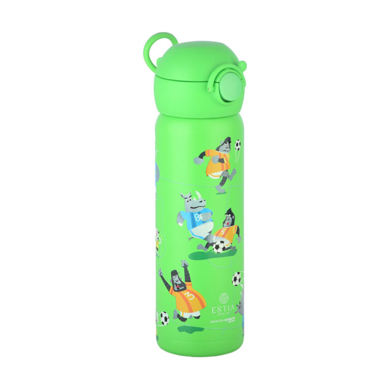 estia wonder bottle save the aegean Παιδικό Παγούρι Θερμός Ποδόσφαιρο Ανοξείδωτο με Καλαμάκι non spill jungle kick 500ml