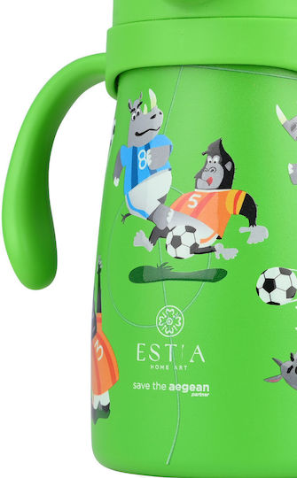 estia bubble bottle save the aegean Παιδικό Παγούρι Θερμός Ανοξείδωτο με pop up Καπάκι non spill treasure quest 300ml