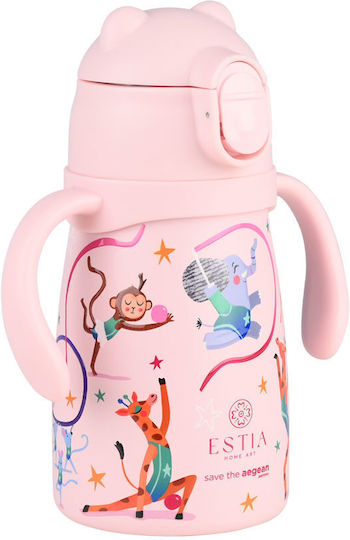 estia bubble bottle save the aegean Παιδικό Παγούρι Θερμός Ανοξείδωτο με pop up Καπάκι non spill love ascend 300ml