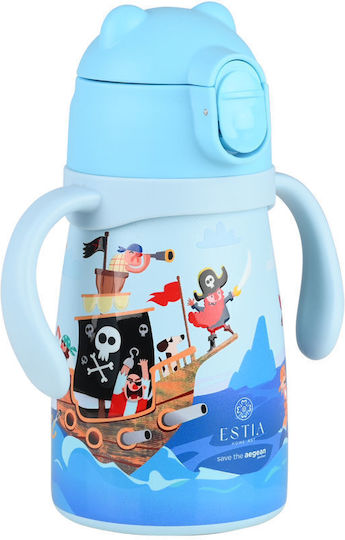 estia bubble bottle save the aegean Παιδικό Παγούρι Θερμός Ανοξείδωτο με pop up Καπάκι non spill treasure quest 300ml
