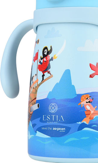estia bubble bottle save the aegean Παιδικό Παγούρι Θερμός Ανοξείδωτο με pop up Καπάκι non spill treasure quest 300ml