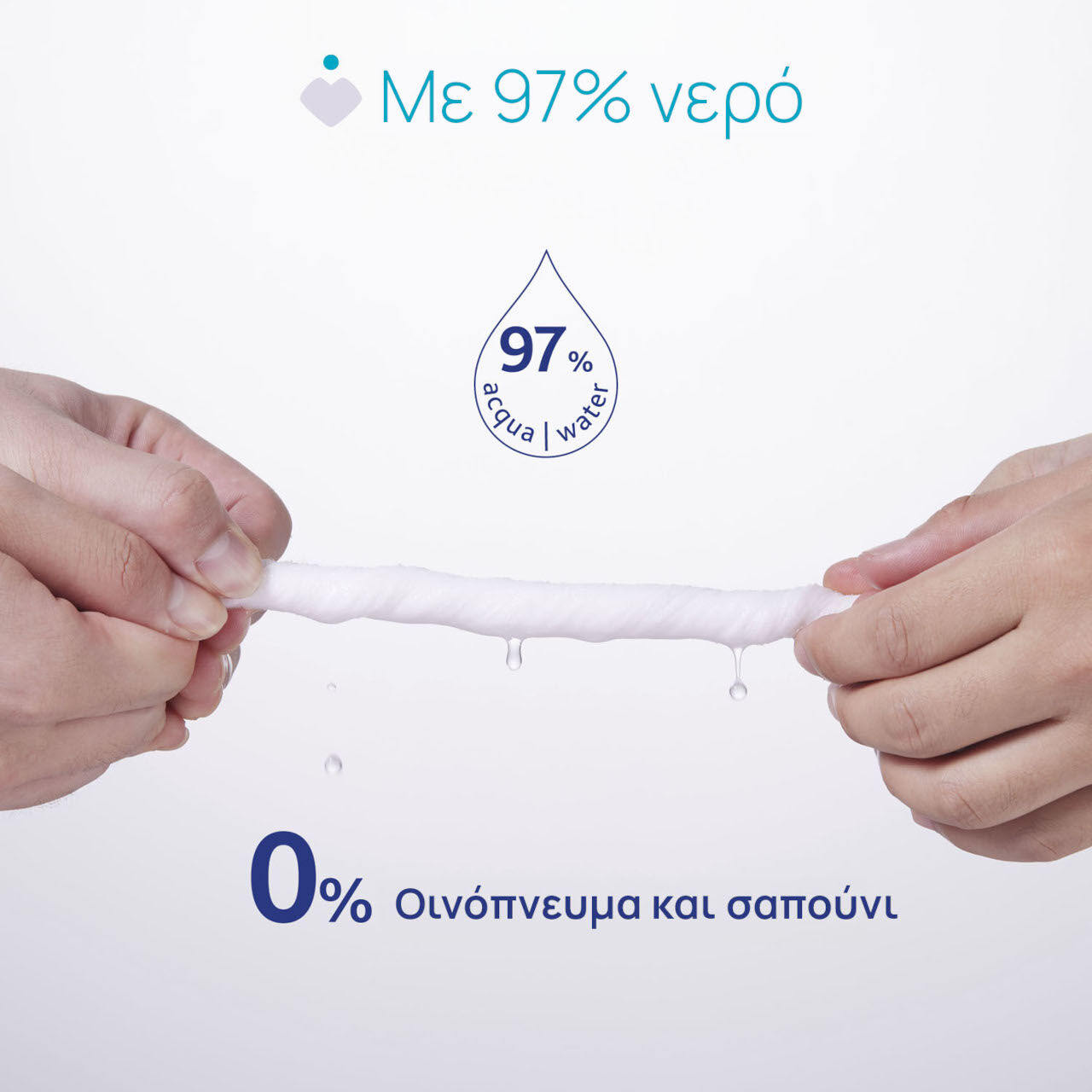 chicco Μωρομάντηλα Με 97% Νερό Και Καπάκι Βιοδιασπώμενα 60τμχ