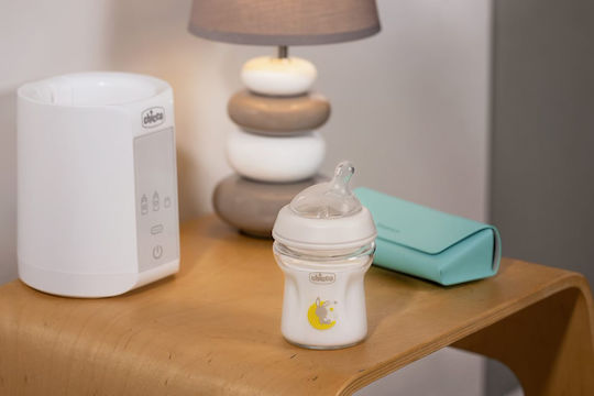 chicco Γυάλινο Μπιμπερό natural feeling Κατά των Κολικών με Θηλή Σιλικόνης για 0+ μηνών Γκρι 250ml chicco Γυάλινο Μπιμπερό natural feeling Κατά των Κολικών με Θηλή Σιλικόνης για 0+ μηνών Γκρι 250ml