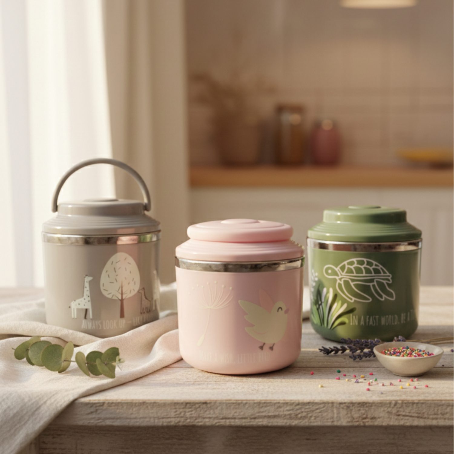 Ανοξείδωτο Δοχείο Φαγητού 660ml – make a wish little bird abo