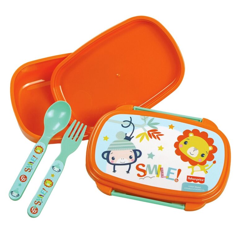 Δοχείο σετ Φαγητού Πλαστικό pp smile fisher price 500ml 17,5×12,5x6cm 500ml