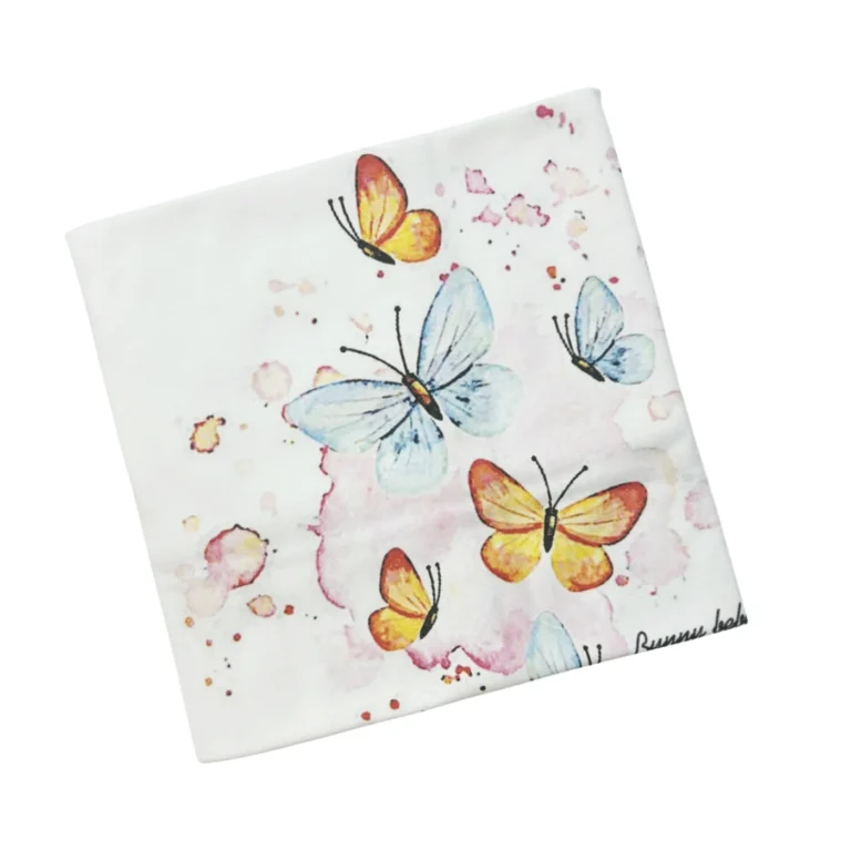 Bunny Bebe Βαμβακερή κουβέρτα 90 Χ 90 563-BUTTERFLIES