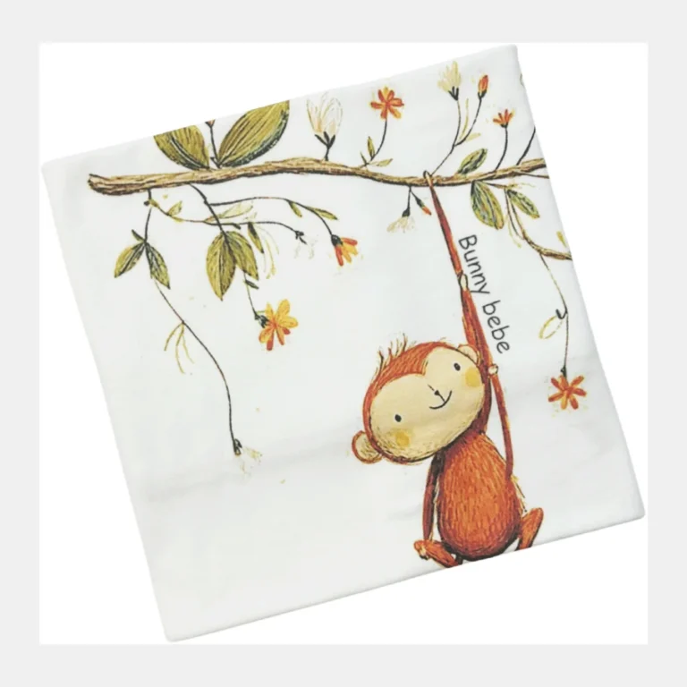 Bunny Bebe Βαμβακερή κουβέρτα 90 Χ 90 563-MONKEY