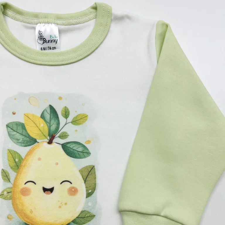 Bunny Bebe Πιτζαμάκι βαμβακερό 505-αχλάδι-λαχανί