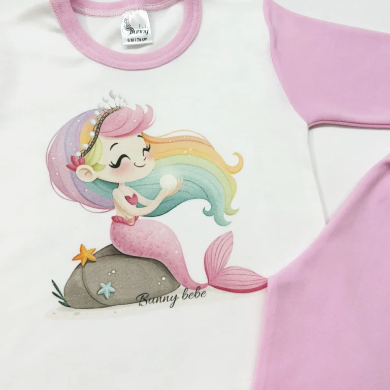 Bunny Bebe Πιτζαμάκι βαμβακερό, γοργόνα 505-MERMAID